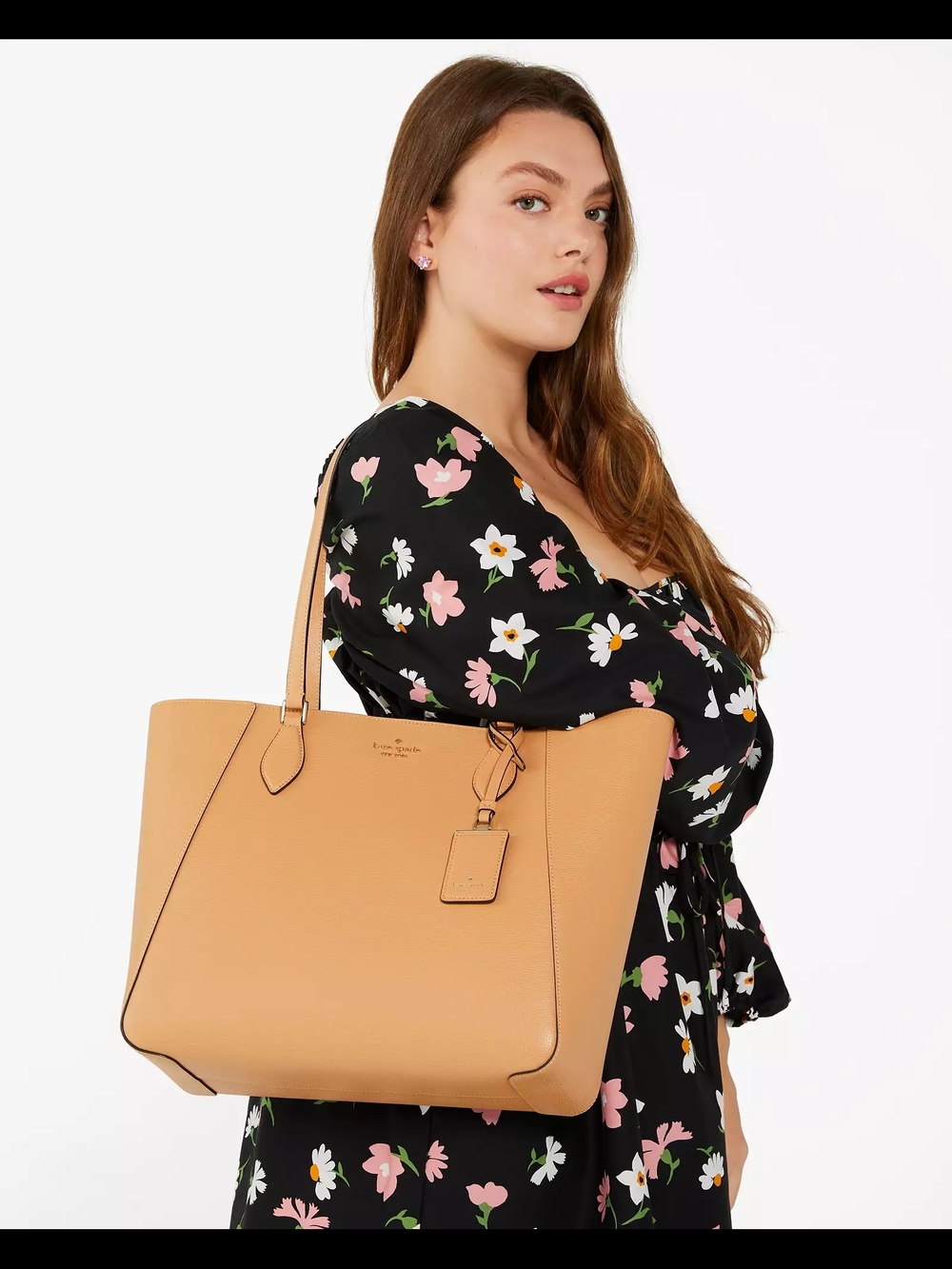 kate spade Tan Pebbled Leather Tote with Tag